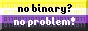 88x31px badge reading: No binary? No problem!