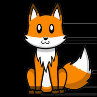 Digital drawing of a cute red fox
