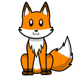 Digital drawing of a cute red fox