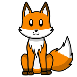 Digital drawing of a cute red fox