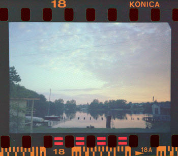 A lake during a sunset